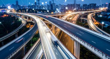 Firefly_Infrastructure – highways, bridges, and tunnels with vehicles in motion. 441270